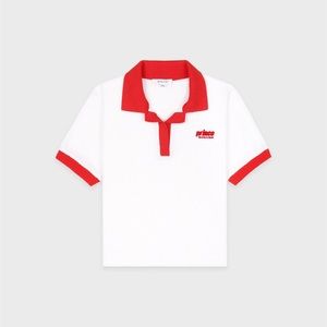 Sporty & Rich White and Red Polo Shirt